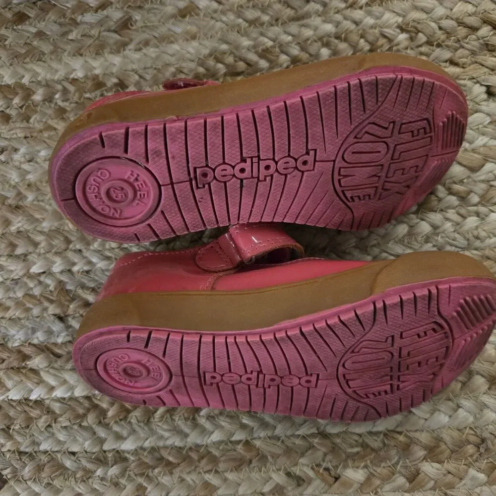 GIRLS PEDIPED FLEX MARYJANE BARBARA PATENT PINK CASUAL COMFORT SHOE 25EU/8-8.5US